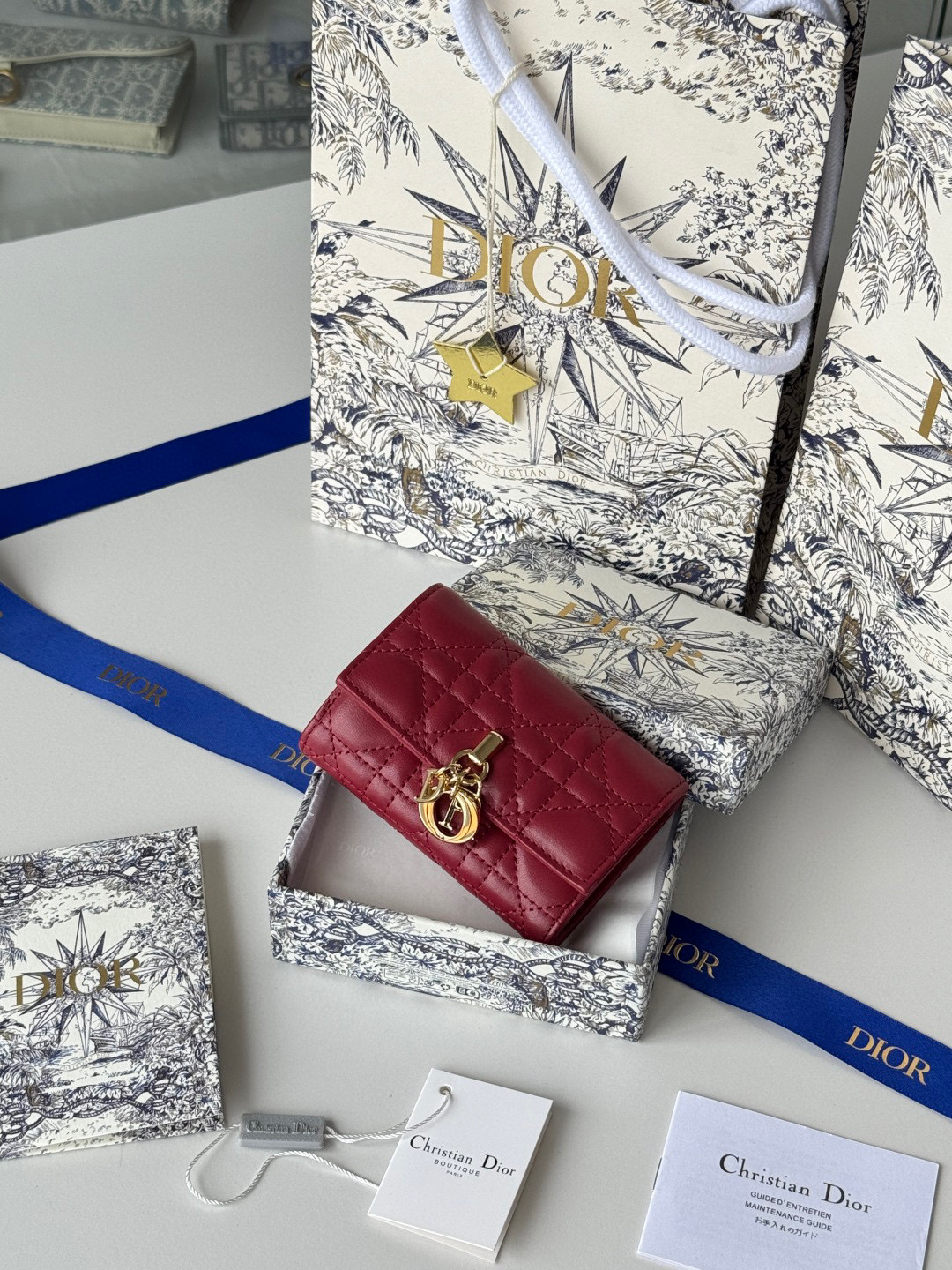 디올 S0966ONMJ_M413 여자 카드지갑 머니클립