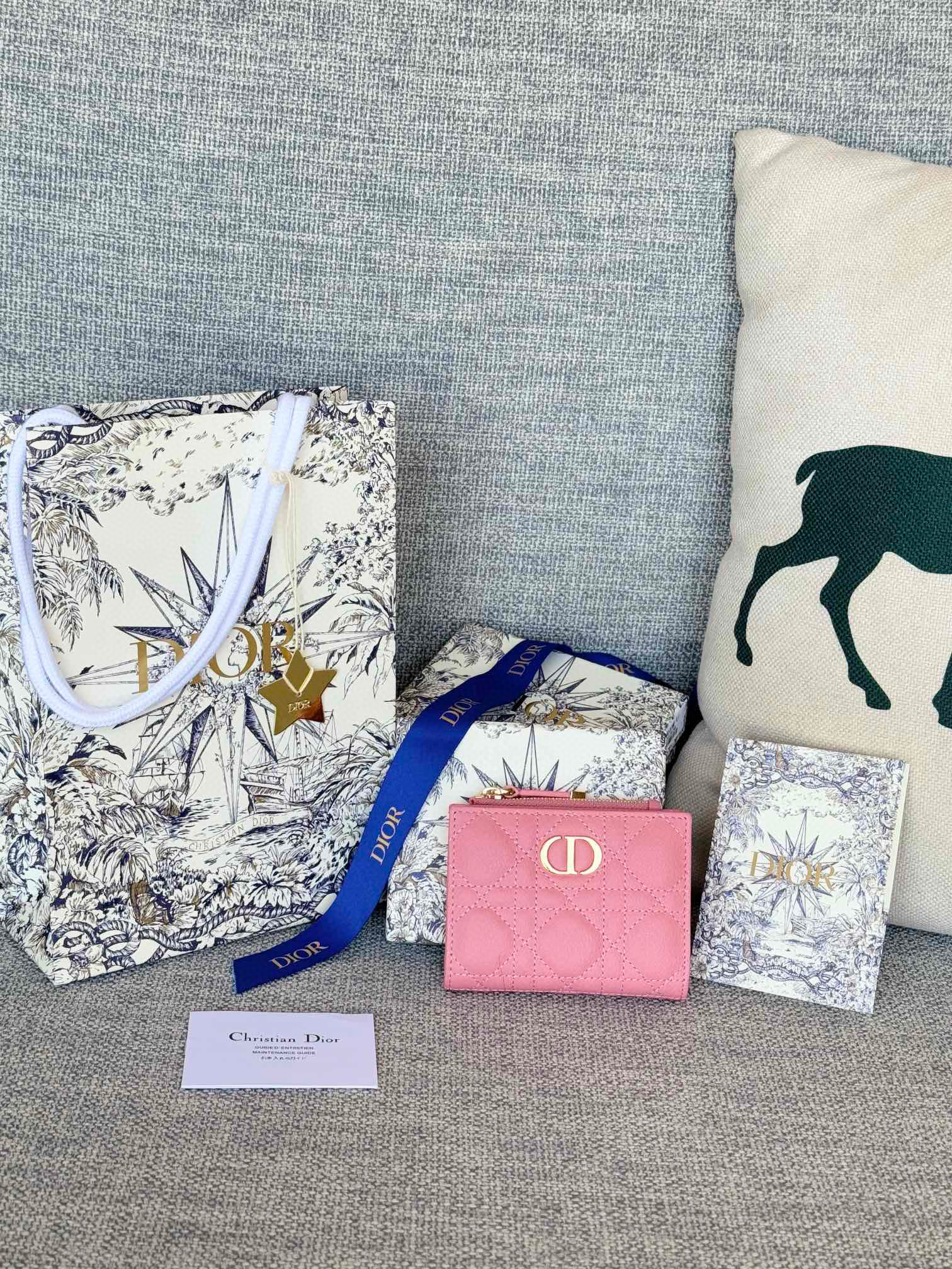 디올 S5173UBHZ_M928 여자 카드지갑 머니클립