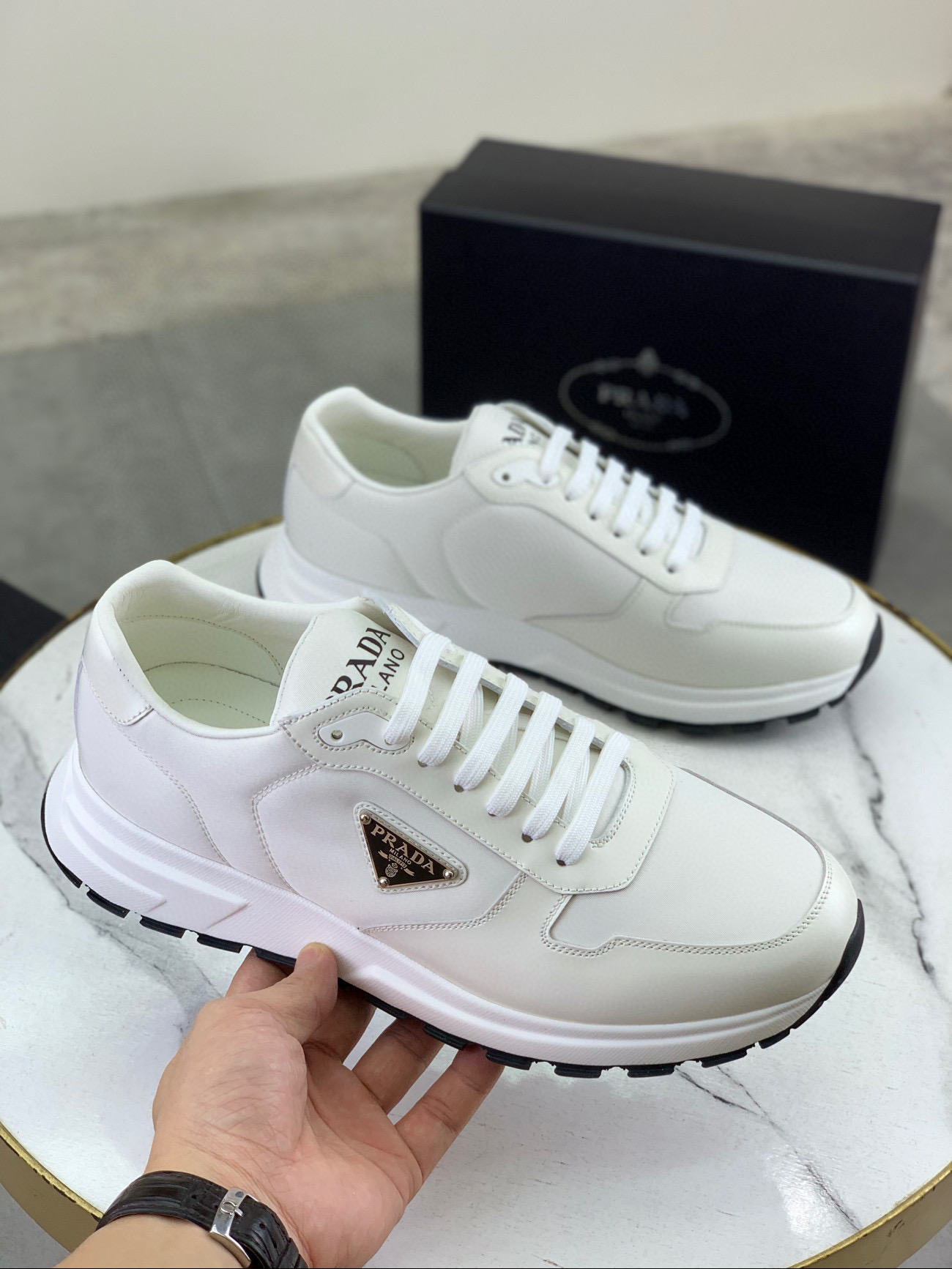 프라다 3.5cm 남자 스니커즈 신발 운동화