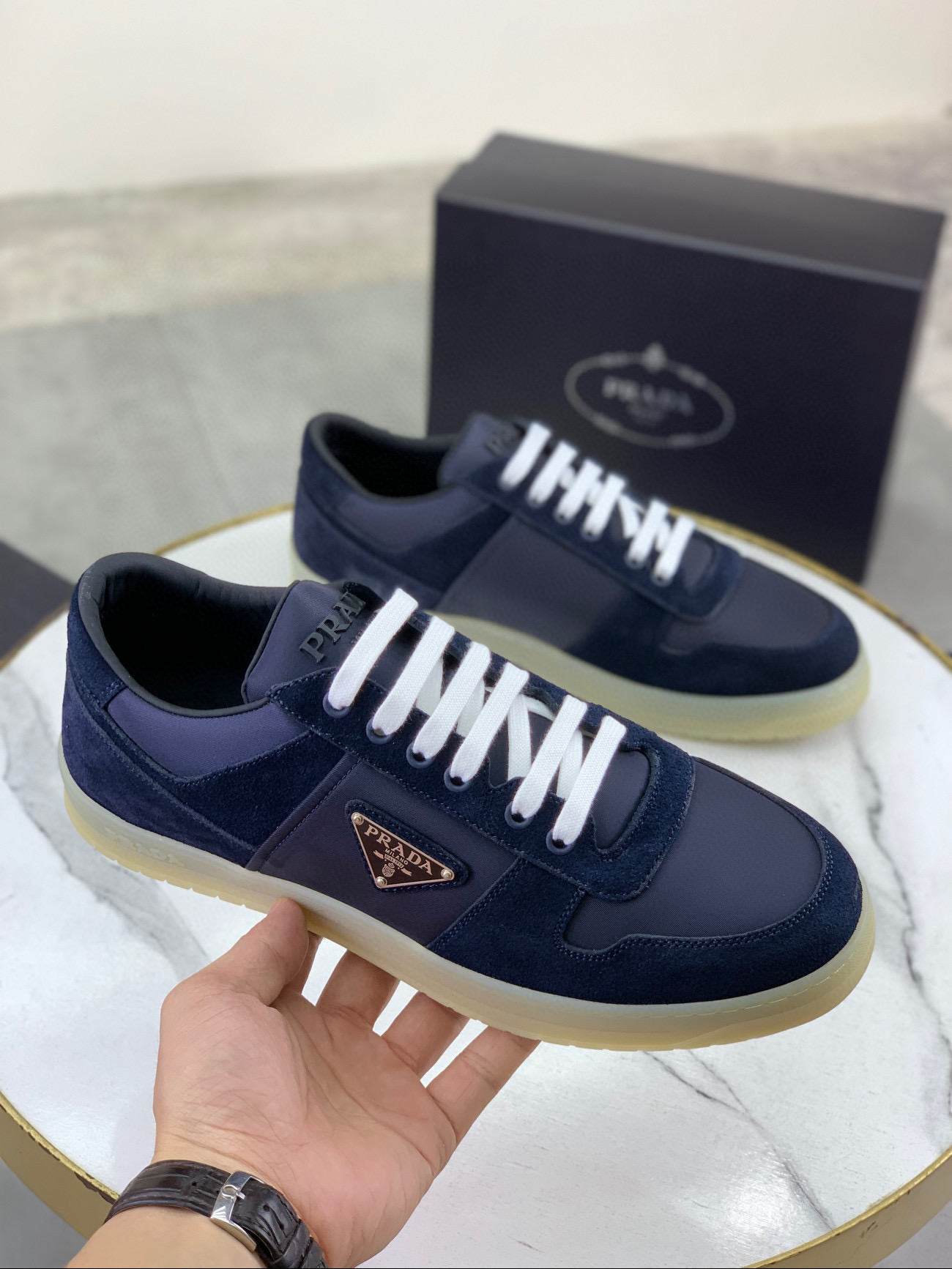 프라다 3.5cm 남자 스니커즈 신발 운동화